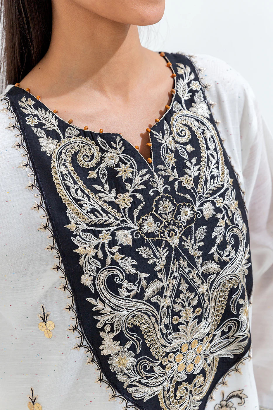 BEECHTREE EMBROIDERED MULTI NEPS SHIRT+SLIP (Stitched)