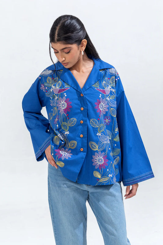 BEECHTREE EMBROIDERED CAMBRIC TOP (Stitched)