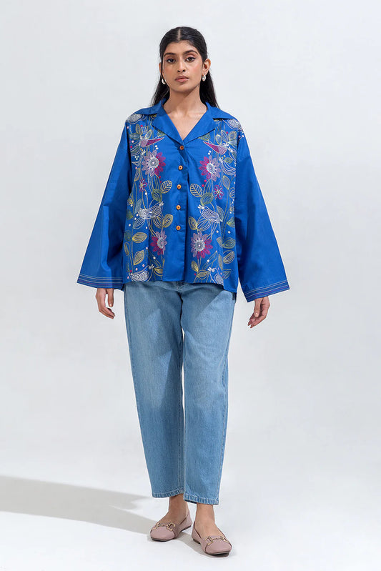 BEECHTREE EMBROIDERED CAMBRIC TOP (Stitched)