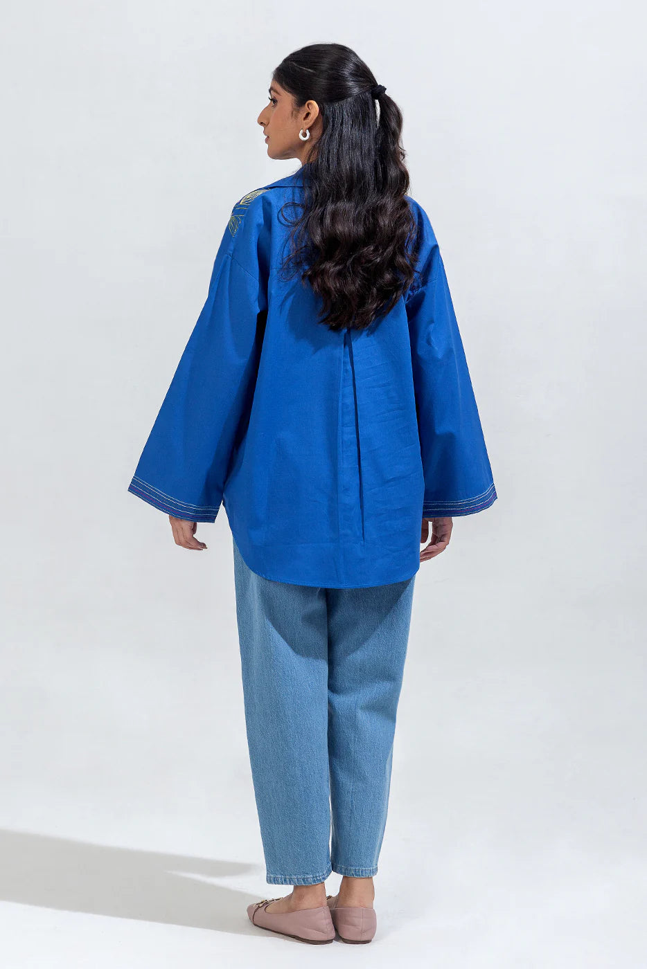 BEECHTREE EMBROIDERED CAMBRIC TOP (Stitched)