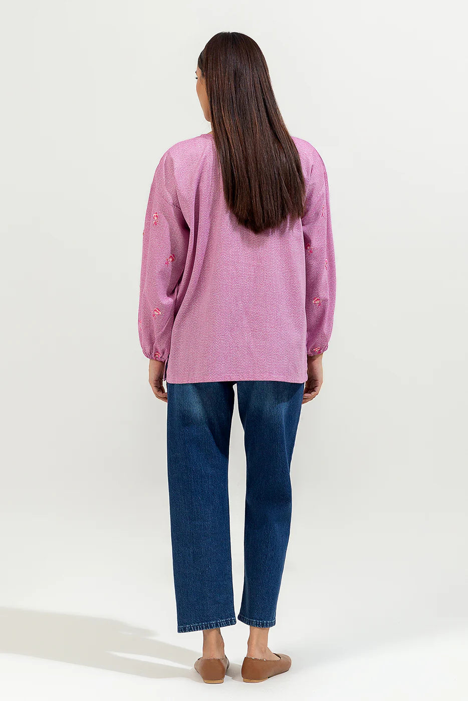 BEECHTREE EMBROIDERED KARANDI TOP (Stitched)