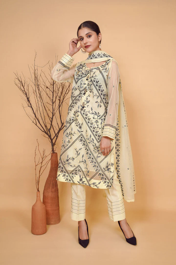 MAIRA ZUNNORAIN (LEO) 3PCS EMB (Unstitched)